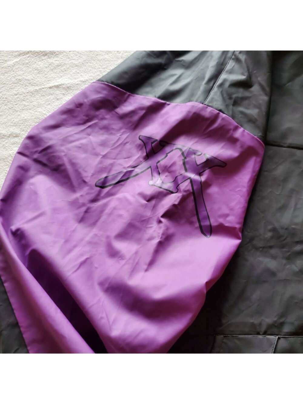 Xena Warrior Princess Pullover Windbreaker Black Purple XXL Parka Rain Coat 90s - Picture 9 of 14